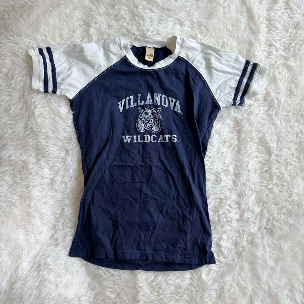 Vintage League Villanova Wildcats Ringer Raglan T-Shirt